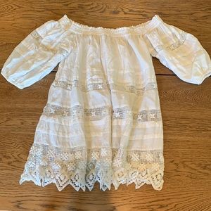 white Free People cover up